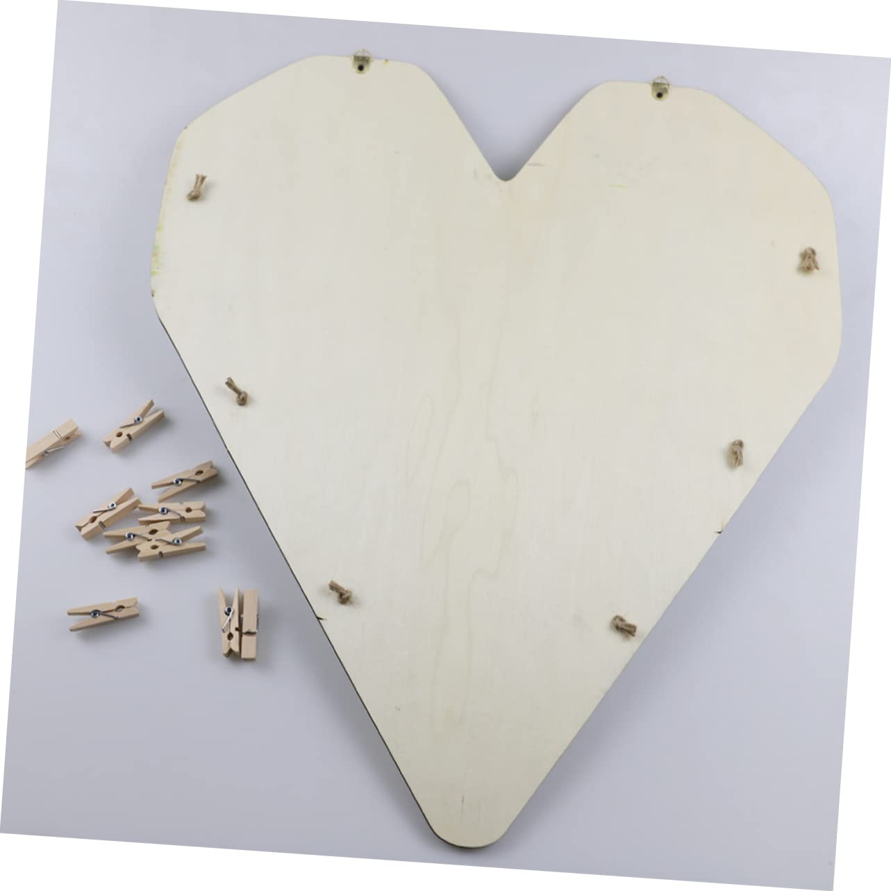 ifundom Portafoto da Parete in Legno a Cuore, Decorazione Rustica Clip, per Matrimoni e Compleanni, Stile Fattoria per Soggiorno