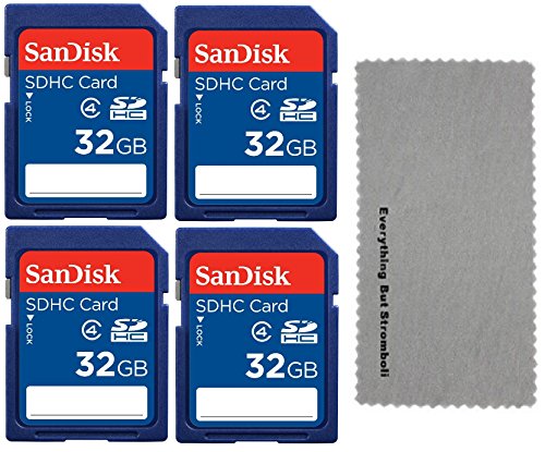 SanDisk 32 GB Class 4 SD HC Flash Memory Card - 4 Pack