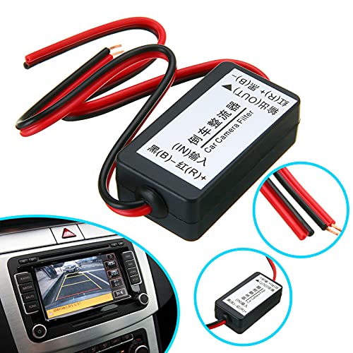 Image of Keenso 12V Car Rear View Camera Rectifier Backup Camera Filter Rectifier Power Relay Capacitor Filter AntiInterference for Rear View Voltage Regulator Voltage Regulator Voltage Regulator