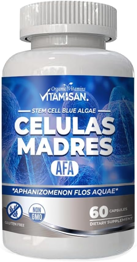 VITAMISAN 4 Celulas Madres Stemcells Celula AFA Blue Green Algae - Aphanizomenon Flos-aquae -Anti-Aging 240 Capsules New no GMO - Image 9