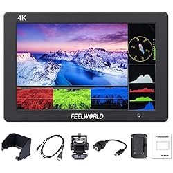 Lente Para Canon T7 Feelworld T7 Plus 7 Pulgadas DSLR Monitor de Campo para Cardán de Cámara 3D LUT Forma de Onda Vector 1920x1200 IPS 4K HDMI Entrada Salida