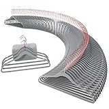 Velvet Hangers Non Slip Felt Hangers Space Saving Clothes Hanger Velvet Hanger Heavy Duty Adult Hanger for Coats and Suits Gray 30 Pack