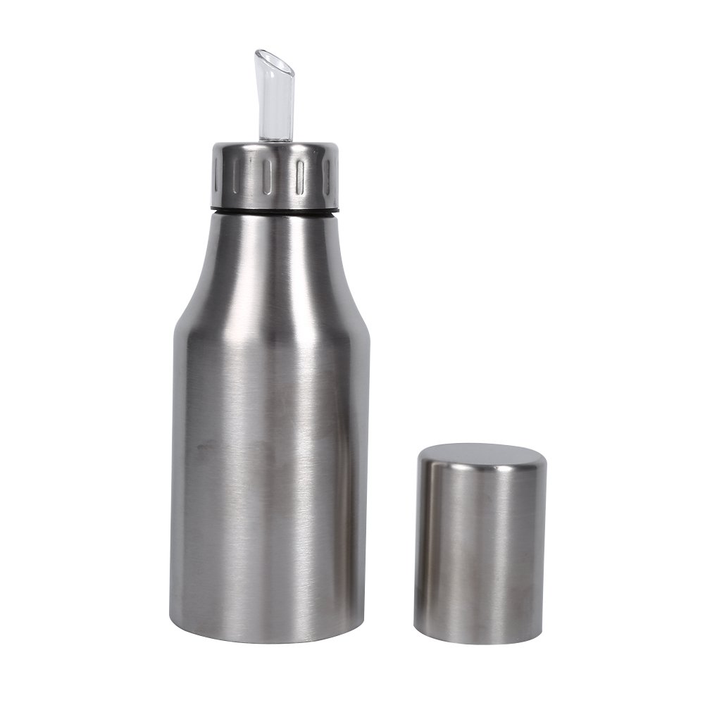 TOPINCN Stainless Steel Oil Pot Oil Vinegar Dispenser Bottle Dispenser Practical Container Pot Kitchen Supplies 500Ml(500Ml) - Image 2