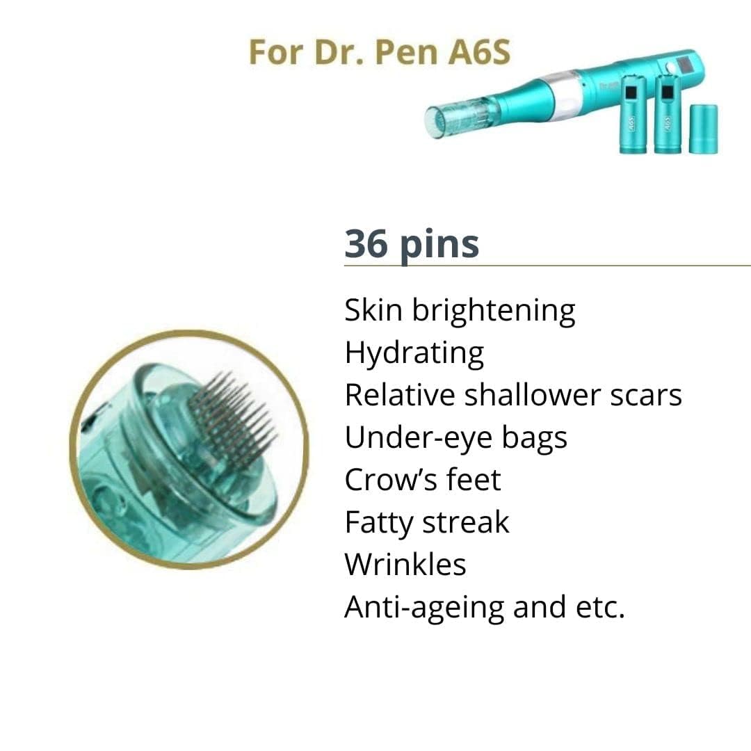 Derma Pen Ultima A6S Professional Microneedling Pin Replacement Cartridges Micro Needling Cartridges Derma Pen Ultima A6S and M8 (10, A6s 36 Pin) - Image 6 thumbnail