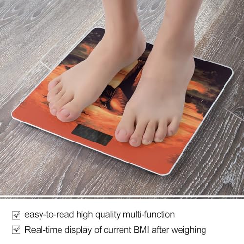 Báscula digital de baño Sunset Elephant de vidrio templado miniatura 5