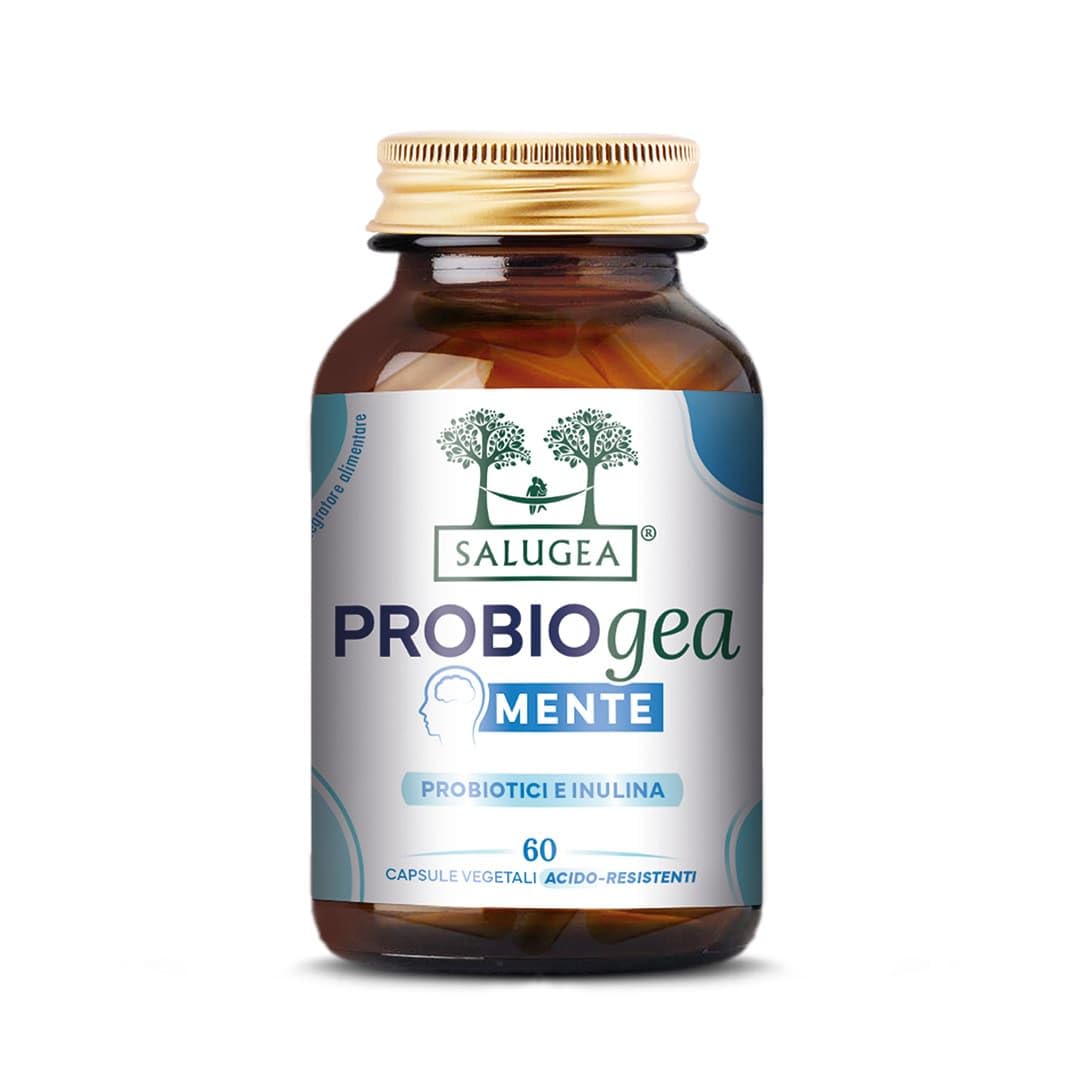 ProbioGea Mente Salugea - Probiotici e Benessere Mentale - 60 Capsule Vegetali - Flacone In Vetro Scuro