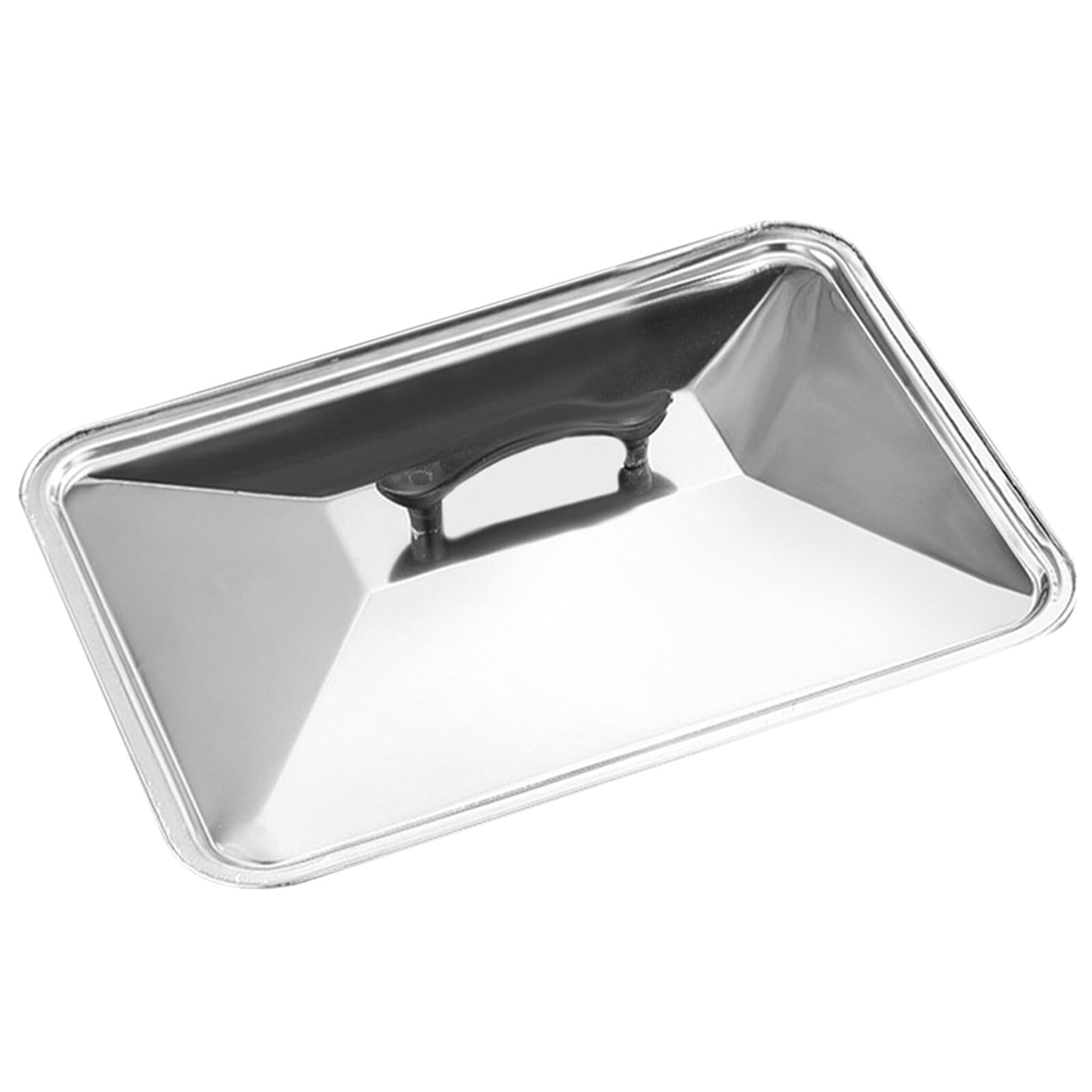 IMIKEYA Coperchio Rettangolare per Teglia in Acciaio Inox 40X30 CM Antispruzzo e Anti-Scottatura con Manico Resistente al Calore Adatto per Forno e Cucina Professionale