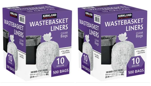 BLUE RIBBONKS 10-Gallon Wastebasket Liners, 500 Bags (Pack of 2)