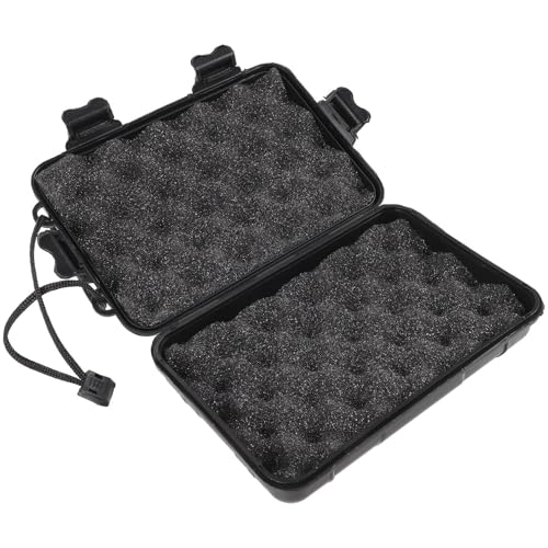DIKACA Caja Resistente al Agua y Golpes para Reloj Estuche Portátil Pequeño Multiusos Organizador de Viaje para Hombres Caja Sellada de Almacenamiento para Supervivencia al Aire Negra