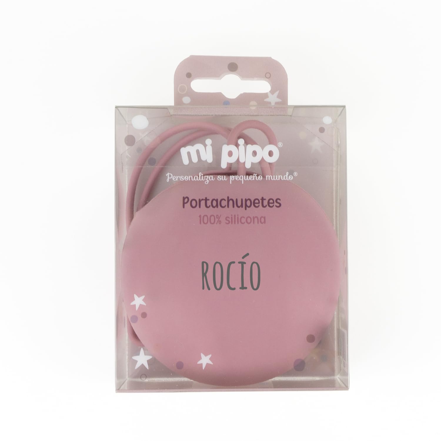 Portachupete Bebe Personalizado Gummy | Caja Chupetes bebes Silicona de Grado Alimentario, Libre de BPA, Seguro | Personalizado con Nombre, Para 2 Chupetes, Fácil de Limpiar | Rosa Blush