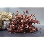 JAKY-Global Babys Breath Silk Artificial Flowers 6 Bundle European Fake Flowers Decor Wedding Party Fall Stems Decoration Bouquets DIY Home Garden,Farmhouse,Living Room Decor (Beige Brown-6pcs) - Image 2
