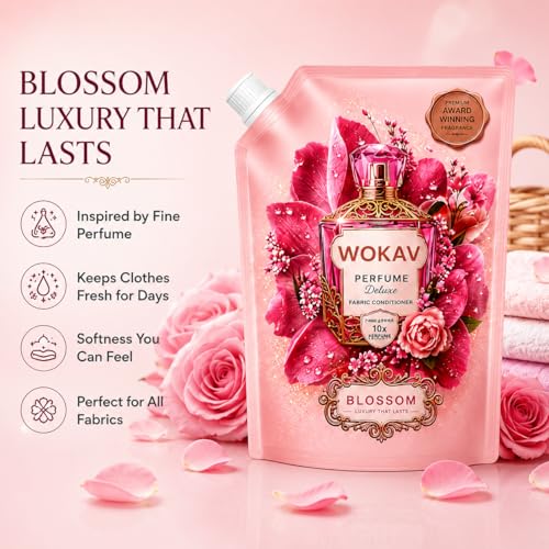 Image of Liquid Fabric Conditioner 1L | After Wash Softener for Machine &Hand Wash | 10x Long Lasting Perfume Fragrance | Anti-Static | Suitable forAll Fabrics | Men & Women (Blooso)