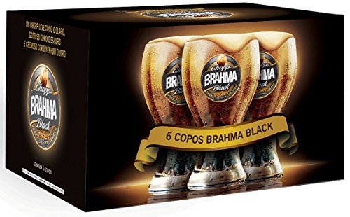 Brahma Black Jogo com 06 Copos para Chopp Ambev Transparente 430Ml