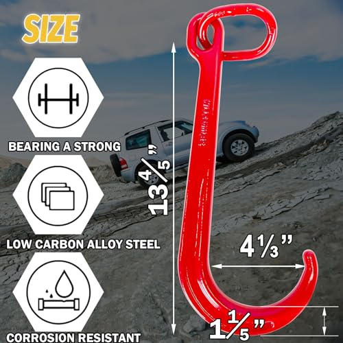 SENKEYFE G70 15" J Hook Towing 2PCS - 5400 Lbs WLL Heavy Duty Tow Hooks by SENKEYFE - Used condition - Image 6