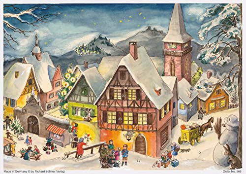 Richard Sellmer Verlag 'Verschneites Dorf' Adventskalender