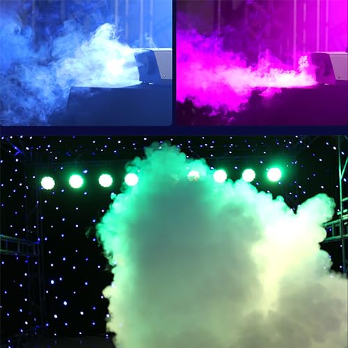 Máquinas de humo TsoLay, máquinas de niebla para escenario de 500 W con control remoto, luces integradas de 7 colores, efectos de destello/estroboscópico/liso/desvanecimiento, ideal para Halloween, fiestas, escenarios, bodas y Navidad miniatura 6