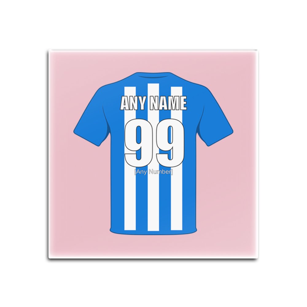Dessous de verre Colchester United carré rose à finition brillante