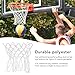 2Pcs Heavy Duty Basketball Net Replacement, Outdoor Basketball Net White Universal Basketball Net All-Weather Basketball Hoop Net for Outdoor