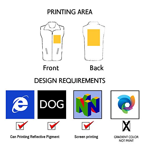 Custom Work Vest Design Your Own Add Logo or Text Printing for Women Men Unisex3