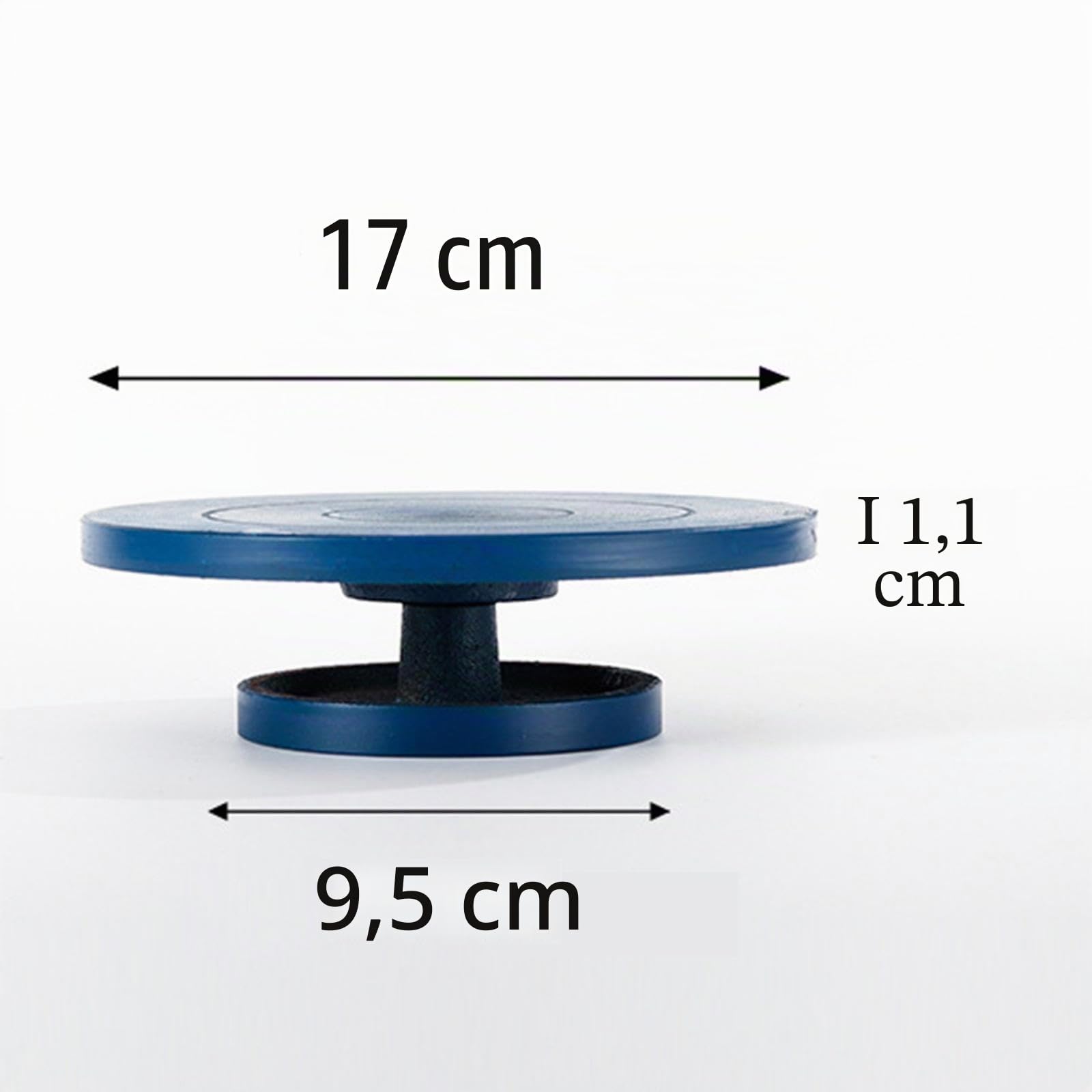 Töpferscheibe, Bildhauerscheibe, Robustes, Multifunktionales Zubehör mit Drehbarem Lagertisch für Modellmarkierungen Und Künstlerische Arbeiten, Blau 17cm