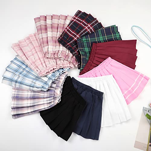 Image of KEREDA Girls Pleated Mini Skirt High Waist Tennis School Uniform Skirts