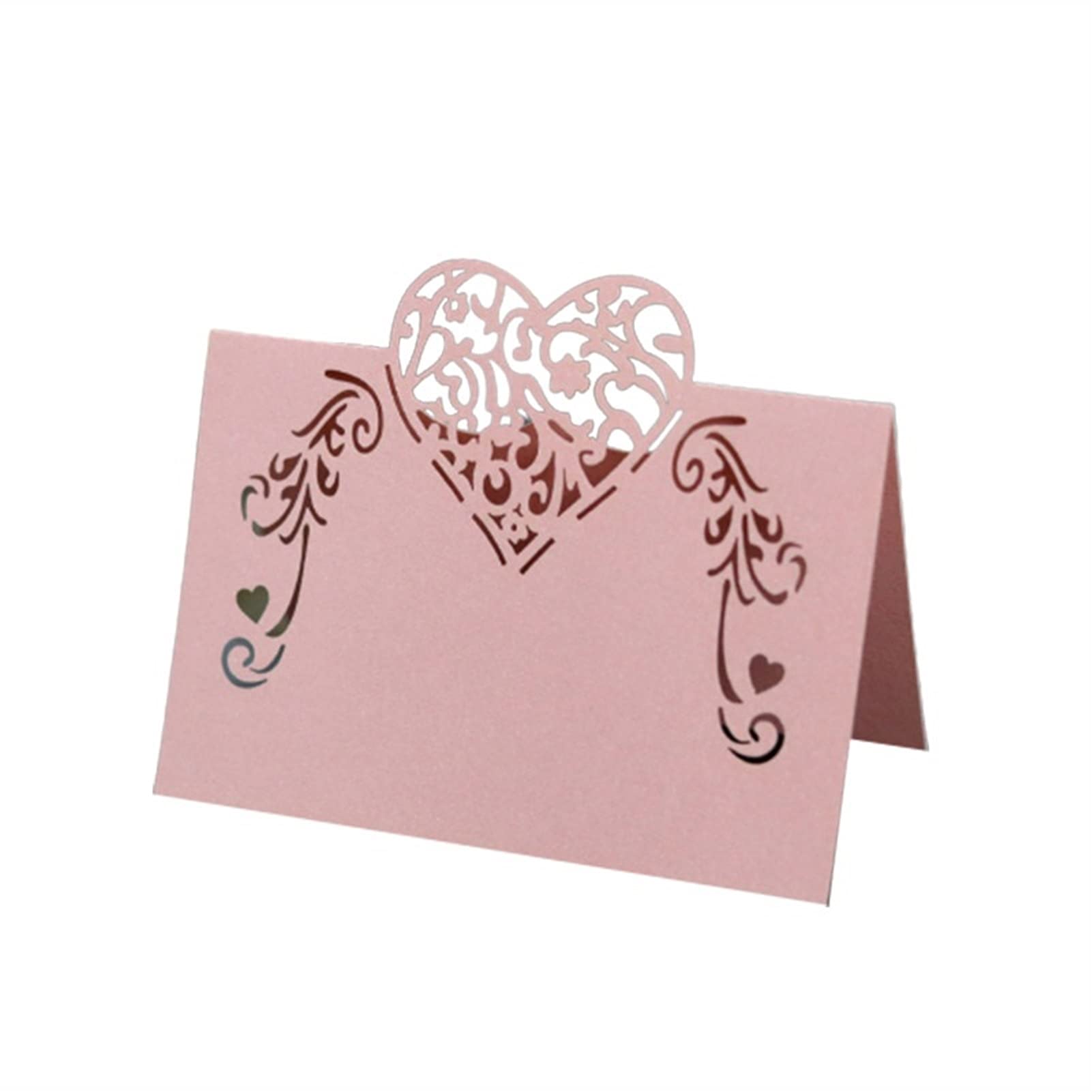 Geburtstagskarten Grußkarten 50 stücke Liebe Herz Tabelle Name Platz Karten Blume Laser Schnitt Einstellung Name Nachricht Karten Sitz Hochzeit Geburtstagsfeier Favor Tischdekor Geburtstagskarte