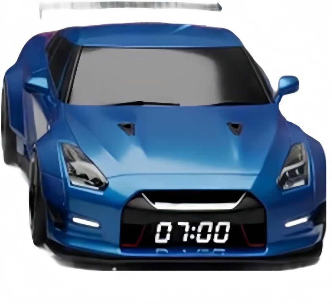 Car Alarm Clock, Bedside Clock, Modern Sports Car Design, Clock Display, Engine Light Simulation, High Visibility, Easy to Use, Interior for Car Enthusiasts, Bedroom Living Room Decoration