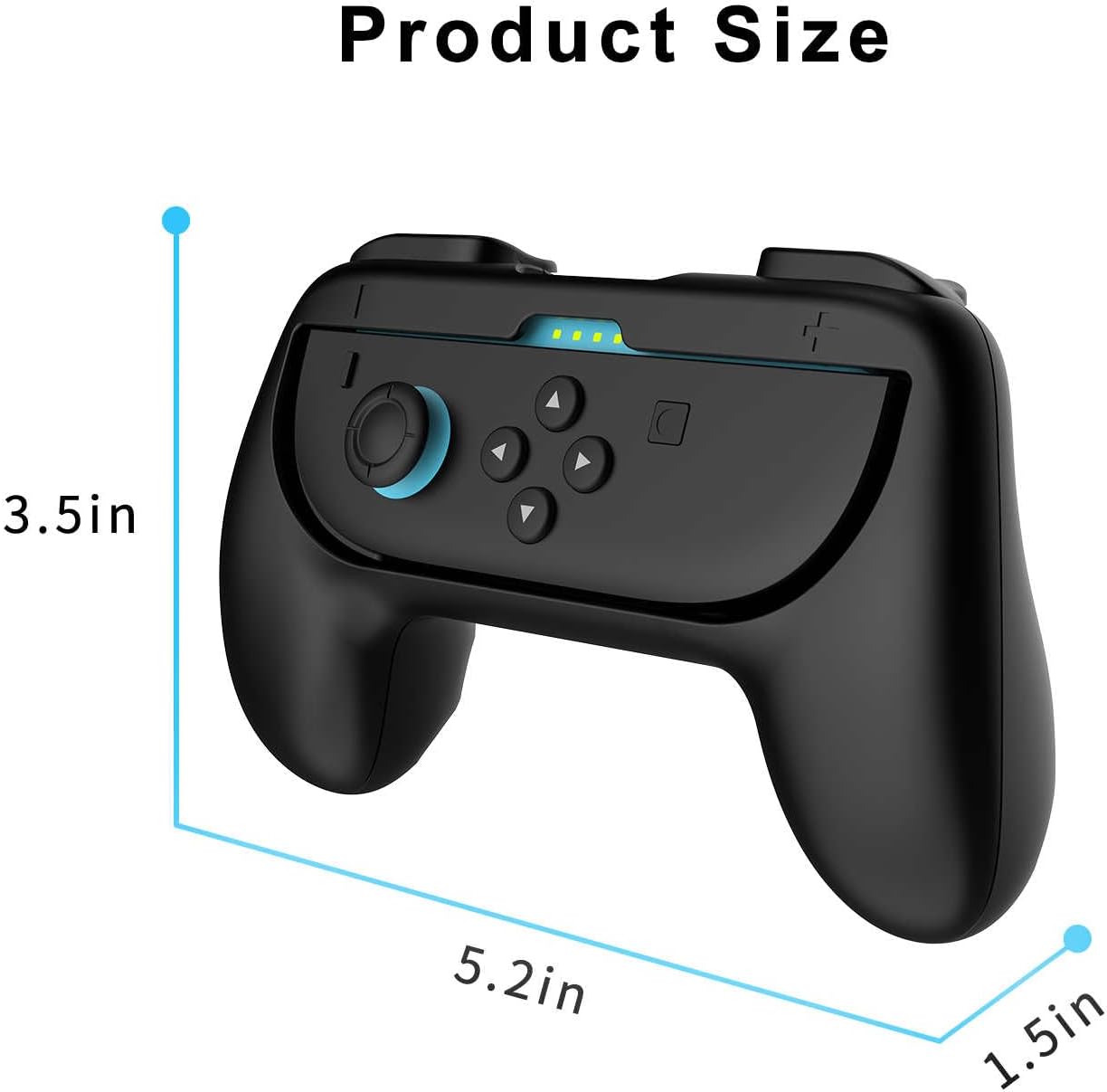 Grip kit for Nintendo Switch 2 (2025) & Nintendo Switch & Switch OLED Model Controllers,Hand Grips Compatible with JoyCon Controllers, 2Pack (Black/Black) - Image 6