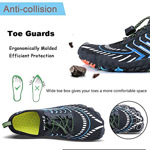 Image of MAYZERO Water Shoes Men Women Swim Surf Shoes Beach Pool Shoes Wide Toe Hiking Aqua Shoes Winter House Slippers