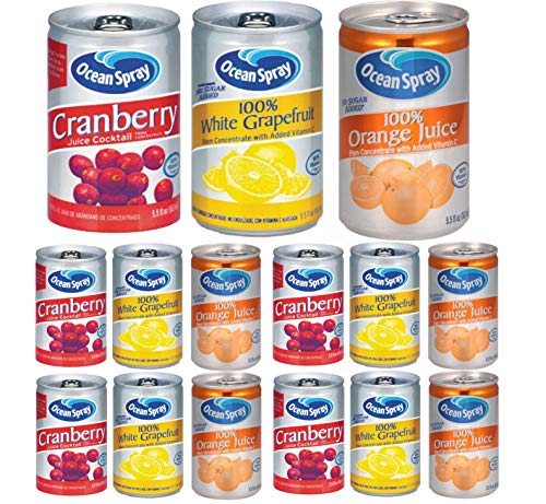 OCEAN SPRAY FRUIT JUICES-5.5oz CANS-3 Flavor 12 Can Variety Pack-4 of each flavor
