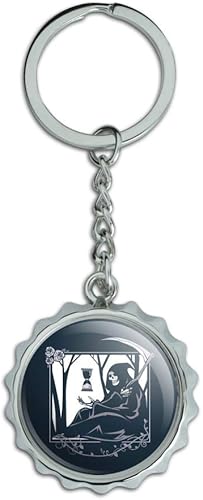 Death Grim Reaper Esperando Con Llavero Reloj De Arena Cromo Metal Pop Cap Abrebotellas