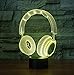 Produktbild 3D Lampe Kopfhörer-Styling Led Illusion Optische Nachtlicht 7 Farben Farbwechsel Berührungssteuerung Zuhause Dekor Tischleuchte Mit Fernbedienung Für Mädchen Junge Geburtstag Geschenke