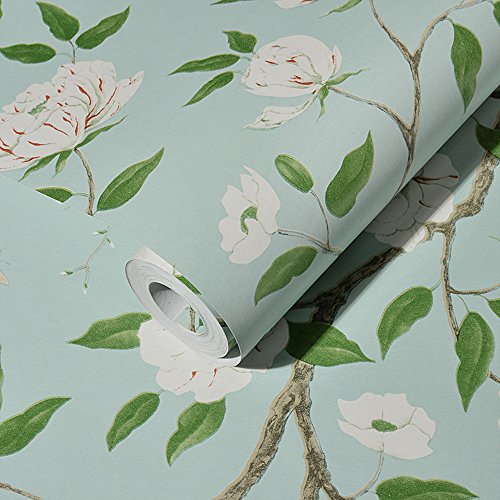 Blooming Wall Fresh White Peony Wallpaper Wallpaper Wall Mural For Livingroom Bedroom Kitchen Bathroom, 20.8 In32.8 Ft=57 Sq.ft,Multicolor (K2-A8) #TOP3