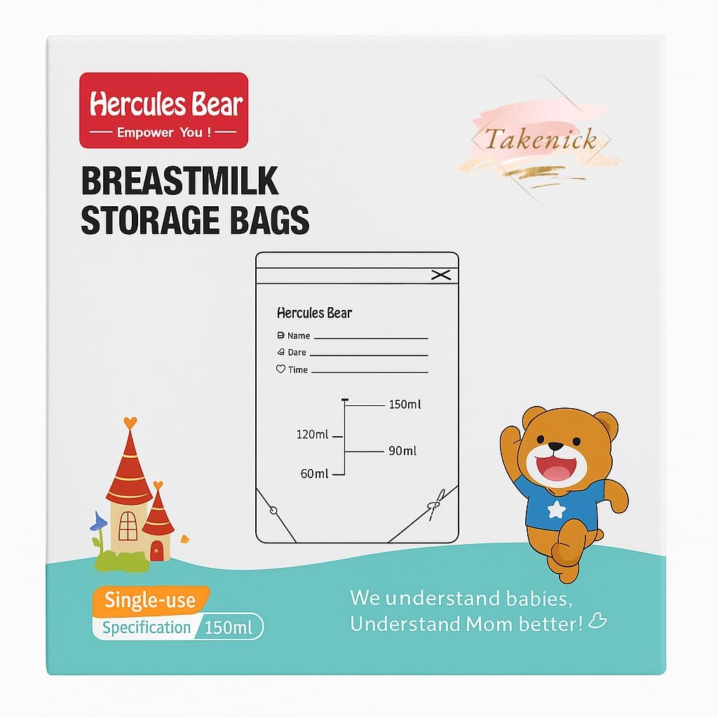 SELLSHO Breast Milk Storage Bags | Pre-Sterilized | Smart Temp Sensor | BPA Free | Single Use | Leak Proof Double Zip | Separate Fill & Pour Spouts | Marker Included | 150 ml Capacity (Storage Bags 30)-picture-14