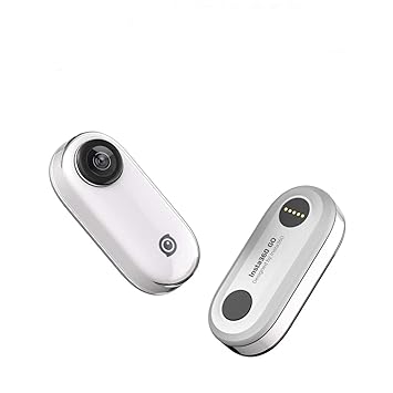 insta360 GO Tiny Stabilized 1080p 30 Miniature Action Camera, Flow State 6-Axis Gyro Stabilization, Hyperlapse, Auto Editing, Barrel Roll, IPX4 Water Resistance