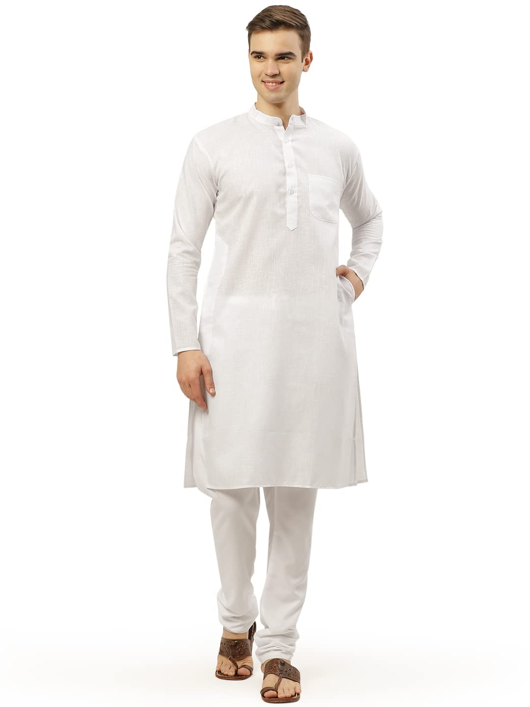 Men's Cotton Solid Kurta Pyjama Set.-image-33