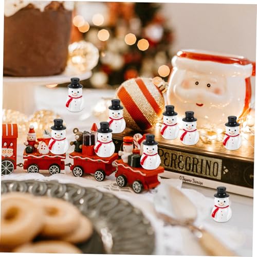 20 Mini-bonhommes de Résine Zerodeko Décorations de Noël