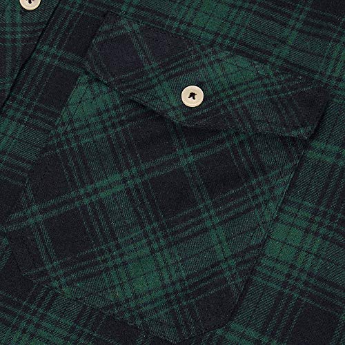 Image of Alimens & Gentle Men's Button Down Regular Fit Long Sleeve Plaid Flannel Casual Shirts