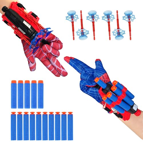 STXWKJ 2 Pack Spider Web Shooters for Kids, Superhero Toys for Boys, Spider Web Shooters Launcher...