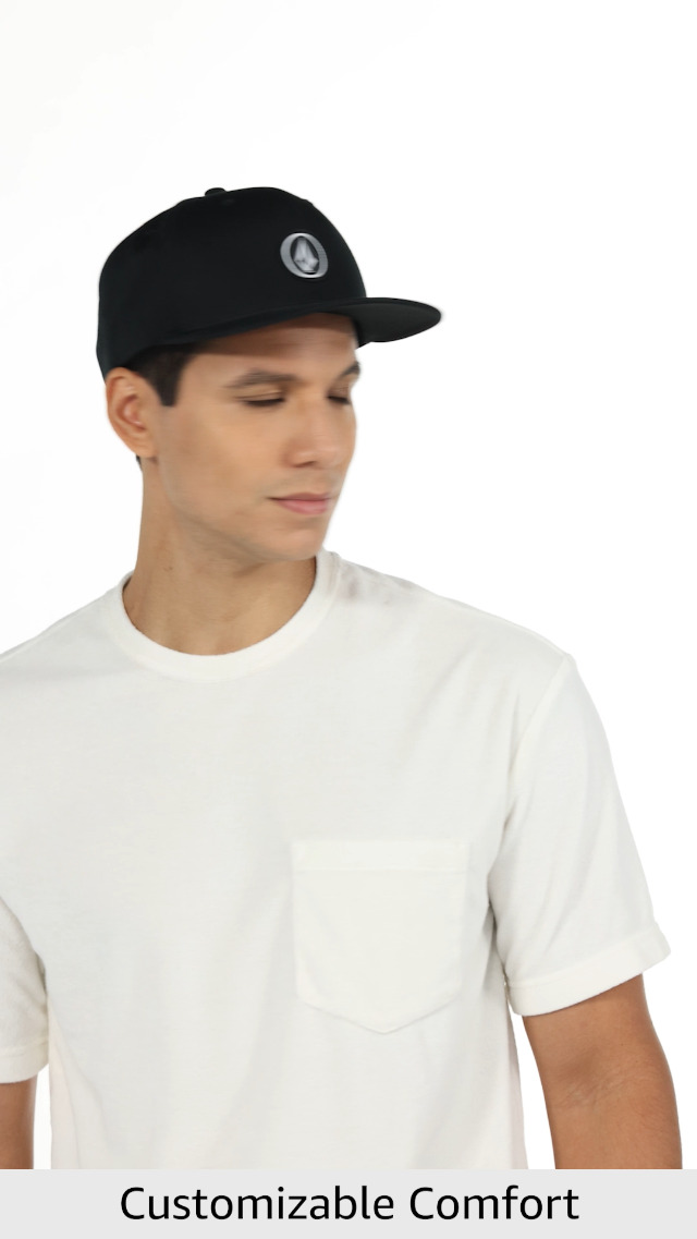 Volcom Men's Quarter Snapback Hat, Black, One Size : Amazon.ca