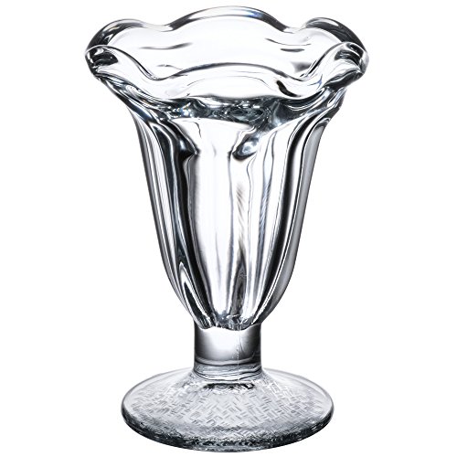 Tulip Sundae and Dessert Cup, PACK OF 4 Highest Quality Ultra Clear See Through Thick Solid Base Glass 7 Ounces, Set of 4 - Thumbnail 3