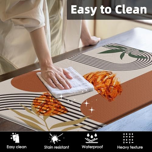 Nesphy QCY24020601 Anti-Fatigue Boho Kitchen Rug Set Of 2 Cushioned Bohemian Kitchen Mats For Floor thumb #5