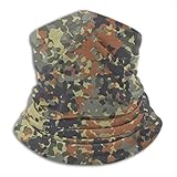 German Flecktarn Camouflage Five Abstract Unisex Fleece Neck Warmer Face Warmer Neck Tube Neck Scarf...