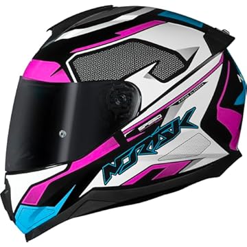 Capacete Norisk Speedmax Azul c/ Rosa - 58