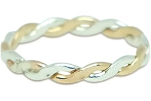 Oceans Embrace 3 Piece 925 Sterling Silver & Gold Filled Ring |...