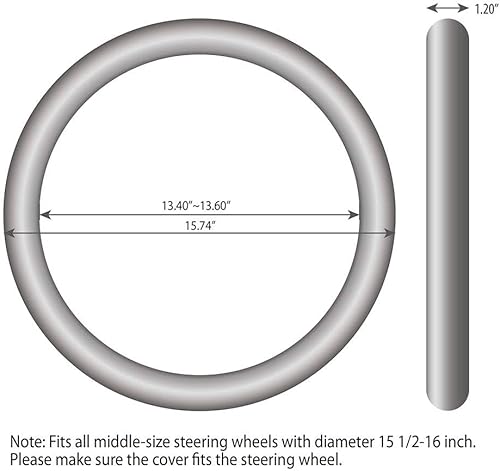 Miniatura 29 de Funda Elantrip SWC003 para volante negro (Black and Beige)