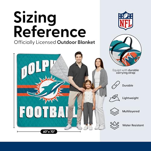 Image of Northwest NFL Taffeta Outdoor Blanket, Foldable Camping, Picnic Ground Mat, 60 x 70 Inches