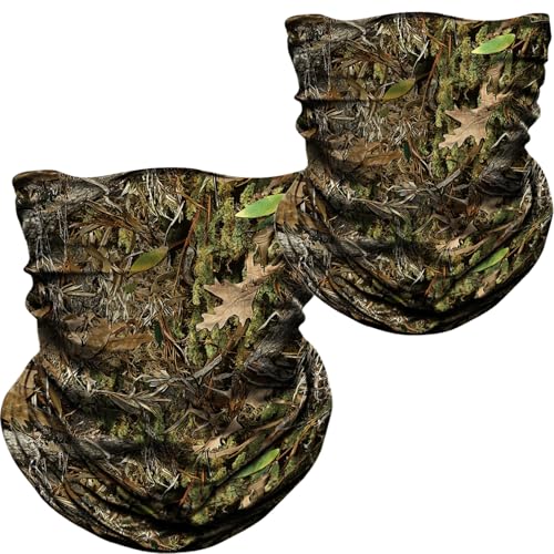 Image of WTACTFUL Camo Face Mask Men Women, 2-Pack Seamless Neck Gaiter Balaclava