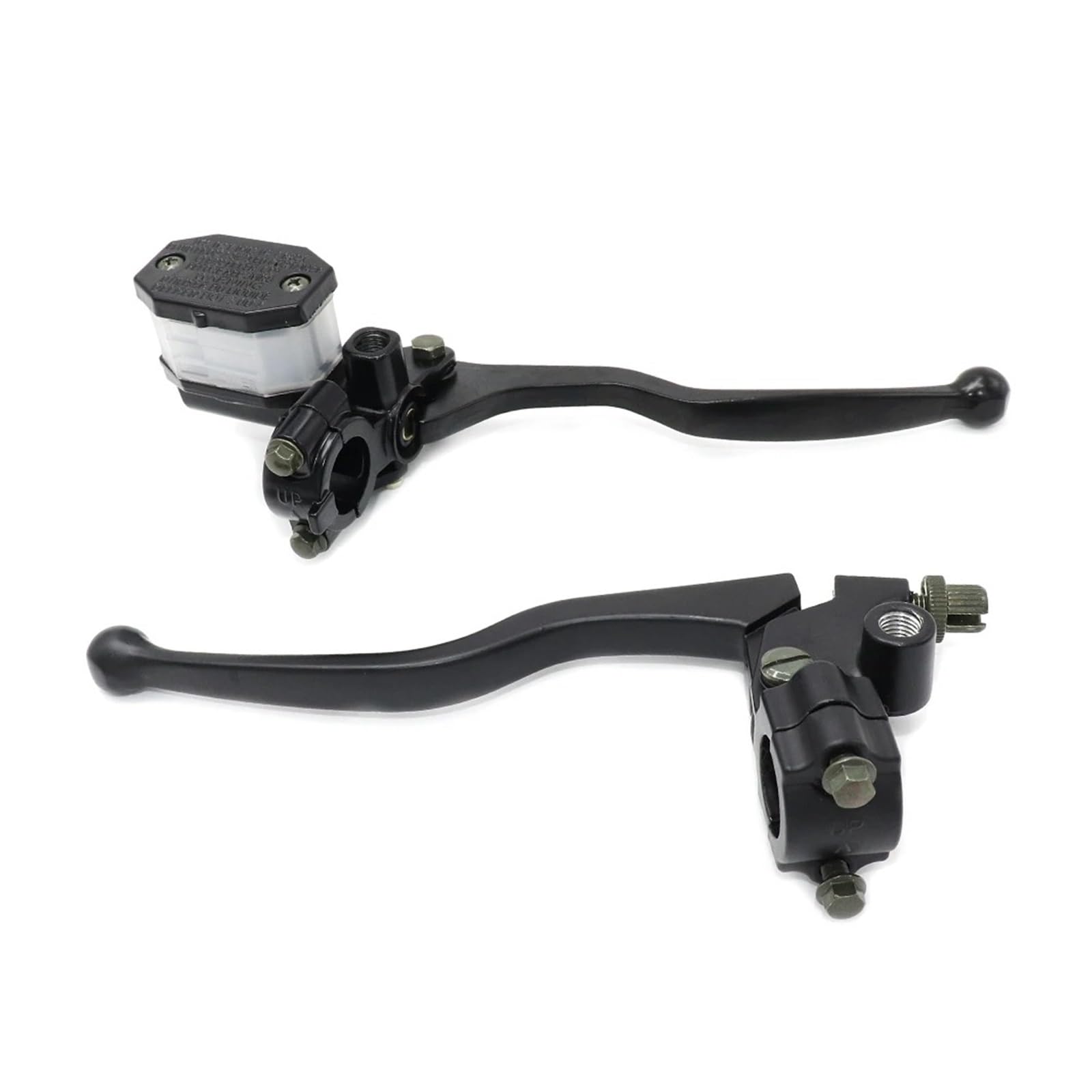JWQEBNS Motorcycle Brake Clutch Levers for GN125 Motorcycle Universal Black Clutch Lever Brake Master Cylinder Hydraulic Handle Access(Left and Right CG125)
