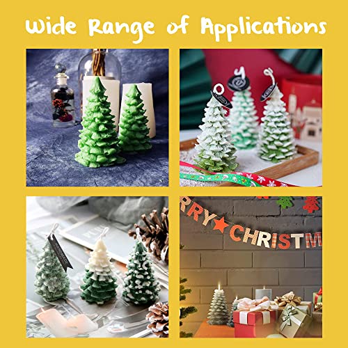 UYST Kerzen Silikonform Weihnachtsbaum Weihnachtsbaum Kerze Formen Party Silikonform Weihnachtsbaum Kerzenformen Christmas Für Seifenkerzen Cupcakes Dessert Handgemachtes Bastelgeschenke (Zeder) – Bild 8